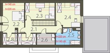 Poddasze projektu - Z wnęką