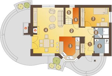 Parter projektu - Agatka II styl bez garażu [B]