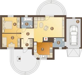 Parter projektu - Skowronek styl z garażem 1-st. [A]
