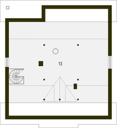 Poddasze projektu - Alf II z garażem 1-st. [A]