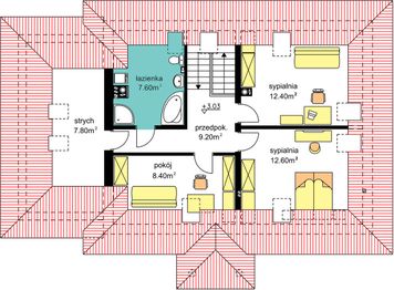 Poddasze projektu - BW-51 wariant 1