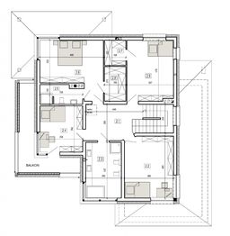 Piętro 1 projektu - DN 021k