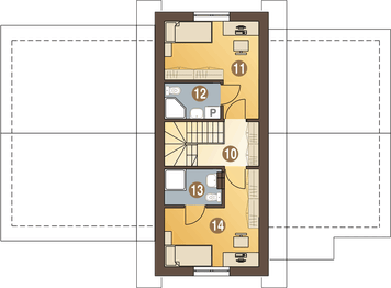 Poddasze projektu - Artur z garażem 2-st. [A1]