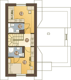 Poddasze projektu - Artur III bez garażu [B]