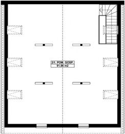 Poddasze projektu - G331 - Budynek garażowo - gospodarczy