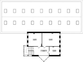 Piętro 1 projektu - G336 - Budynek magazynowo - biurowy