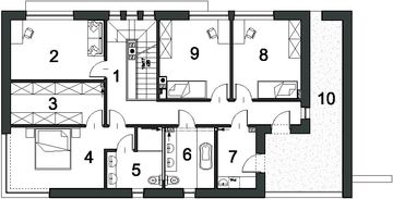 Piętro 1 projektu - Elegancki D24