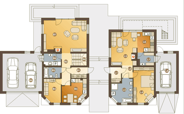 Parter projektu - Bolek i Lolek z garażem 2-st. [A2]