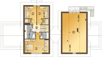 Poddasze projektu - Bolek i Lolek z garażem 2-st. [A2]