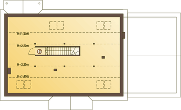 Poddasze projektu - Derkacz z garażem 2-st. [A1]