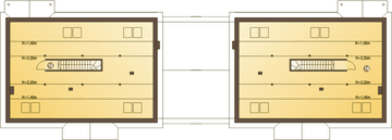 Poddasze projektu - Derkacz z garażem 1-st. bliźniak [A-BL]