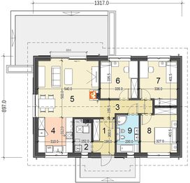 Parter projektu - Terrier 5 bez garażu