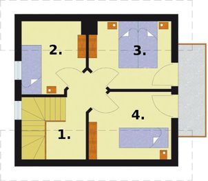 Poddasze projektu - Orlean 2 dom letniskowy z poddaszem szkielet drewniany
