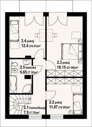Poddasze projektu - Grochowo m1