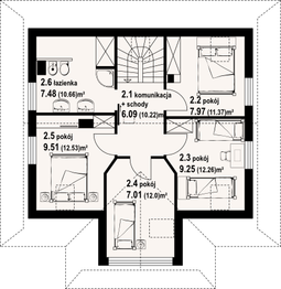 Poddasze projektu - Jodłownik 3 dw