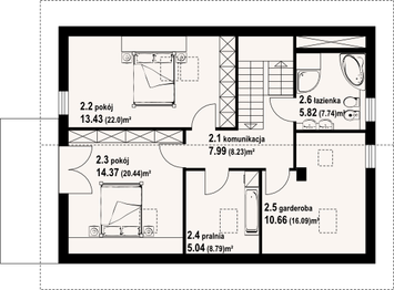 Poddasze projektu - Czarkowo 3 dws