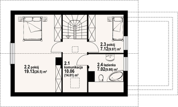 Poddasze projektu - Zawoja 33dwsg