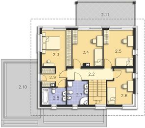 Piętro 1 projektu - Carrara IV DCP332c