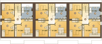 Poddasze projektu - Jarząbek II z garażem 1-st. szeregówka [A-SZ]