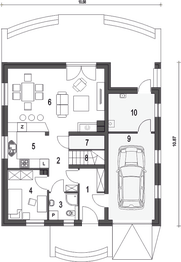 Parter projektu - Aksel z garażem 1-st. [A]