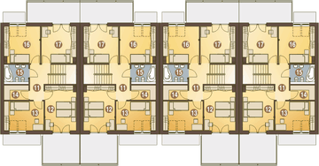 Poddasze projektu - Gwarek II z garażem 1-st. szeregówka [A-SZ]