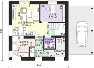 Parter projektu - Dom przy Wiosennej 8