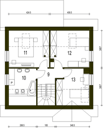 Poddasze projektu - Nela bez garażu [B]