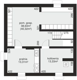 Piwnica projektu - Dom przy Cyprysowej 12 P