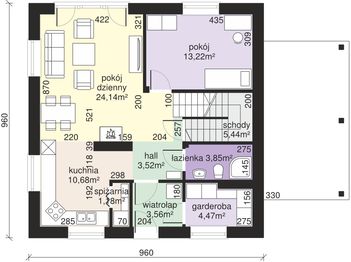 Parter projektu - Dom przy Cyprysowej 12 P