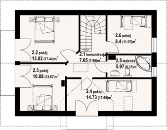 Poddasze projektu - Janowice 1m