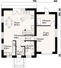 Parter projektu - Gładyszów 15m