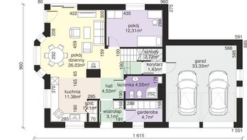 Parter projektu - Dom przy Cyprysowej 15 P