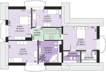 Poddasze projektu - Dom przy Cyprysowej 15 P