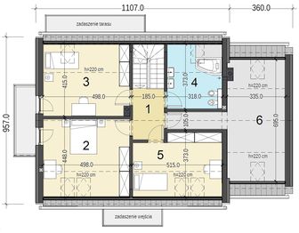 Poddasze projektu - Sowa 15 z garażem