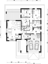 Parter projektu - Kasjan z garażem 2-st. [A]