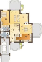 Parter projektu - Kastor II z garażem 1-st. [A]