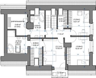 Poddasze projektu - Domidea 63 dg