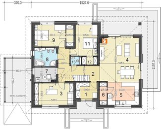 Parter projektu - Heros 4 z wiatą garażową