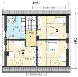 Poddasze projektu - Sowa 16 bez garażu