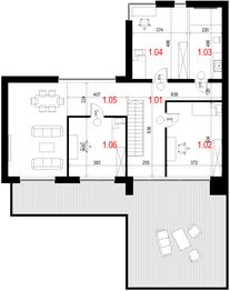 Piętro 1 projektu - House x13