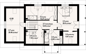 Poddasze projektu - Karowo 3