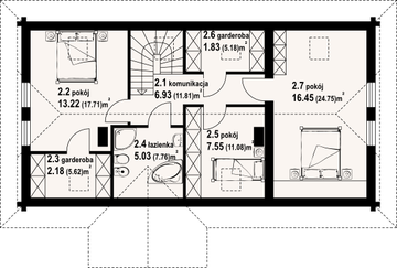Poddasze projektu - Zawoja g13 dw