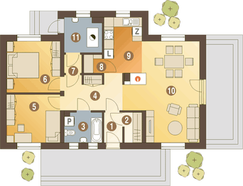 Parter projektu - Rokitniczka bez garażu [B]