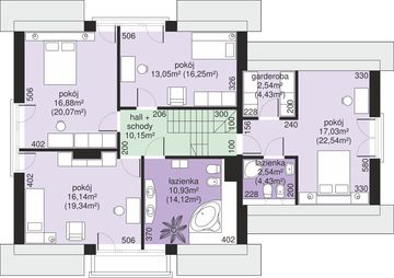 Poddasze projektu - Dom przy Wiosennej 11