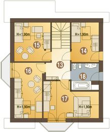 Poddasze projektu - Puszczyk bez garażu [B]