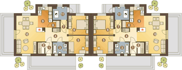 Parter projektu - Rokitniczka bez garażu bliźniak [B-BL]