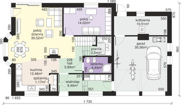Parter projektu - Dom przy Wiosennej 12