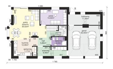 Parter projektu - Dom przy Wiosennej 14