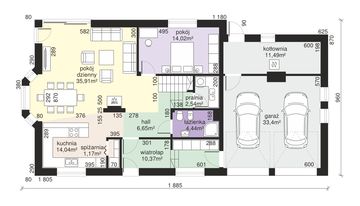 Parter projektu - Dom przy Wiosennej 15