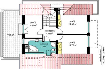 Poddasze projektu - BW-36 wariant 6
